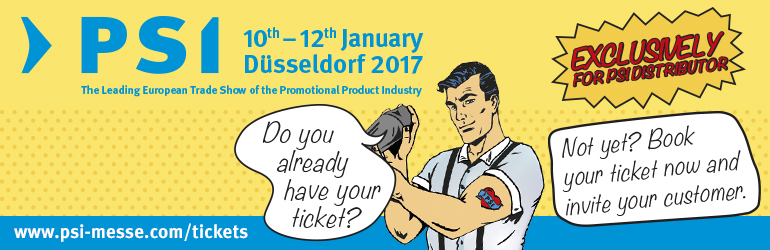 Banner for the PSI trade show in düsseldorf