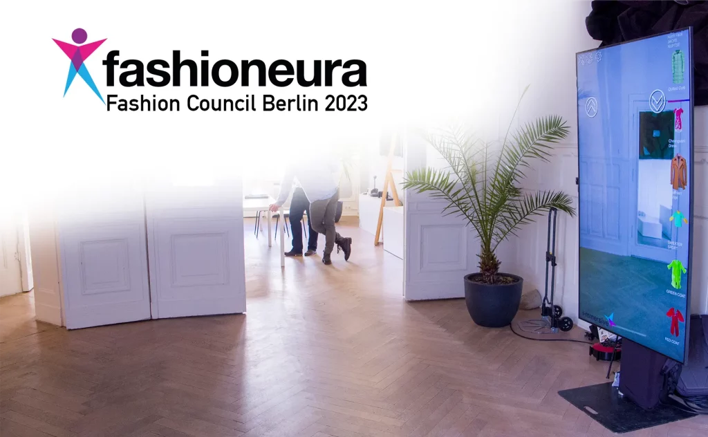 Fashion council berlin 2023. Showing the Magic mirror of i-mmersive